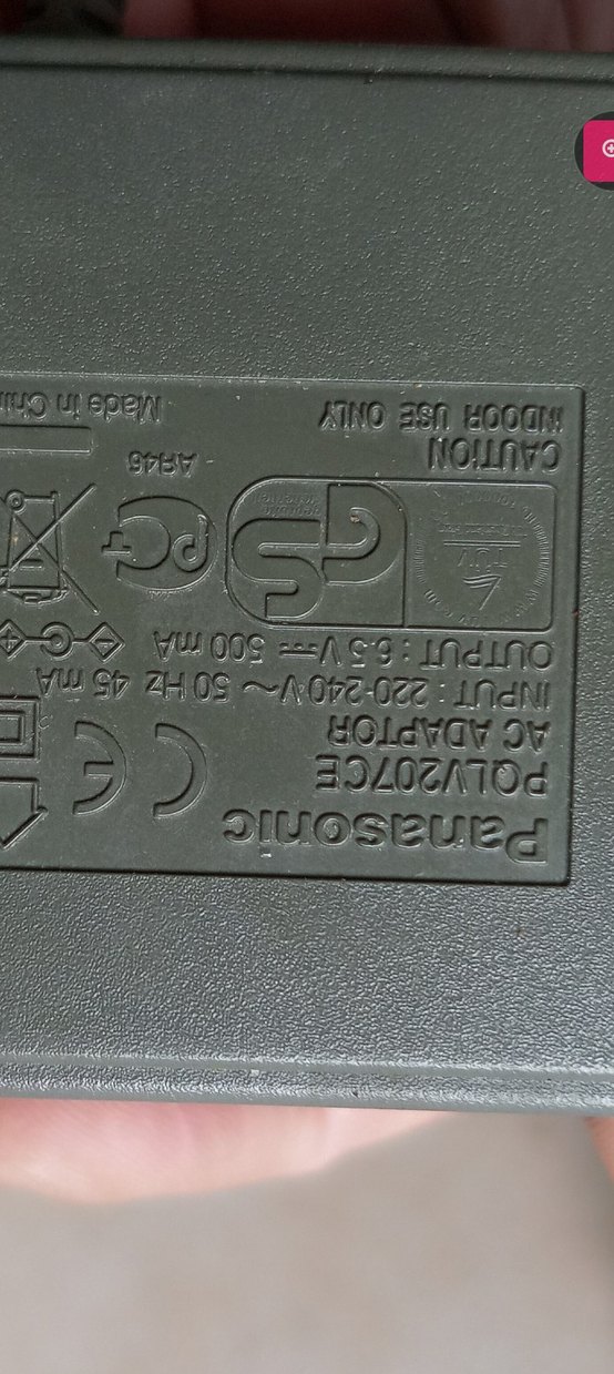 Panasonic Siyah Telefon Şarj Adaptörü - Görsel 3