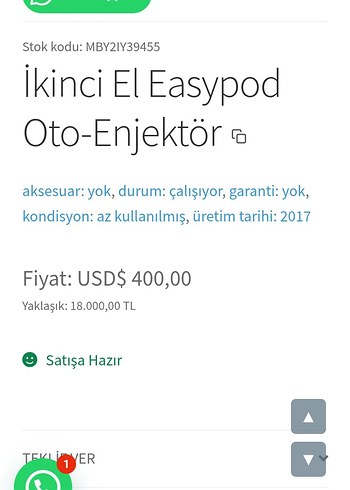 easypod oto enjektör piyasada 400 dolar - Görsel 5