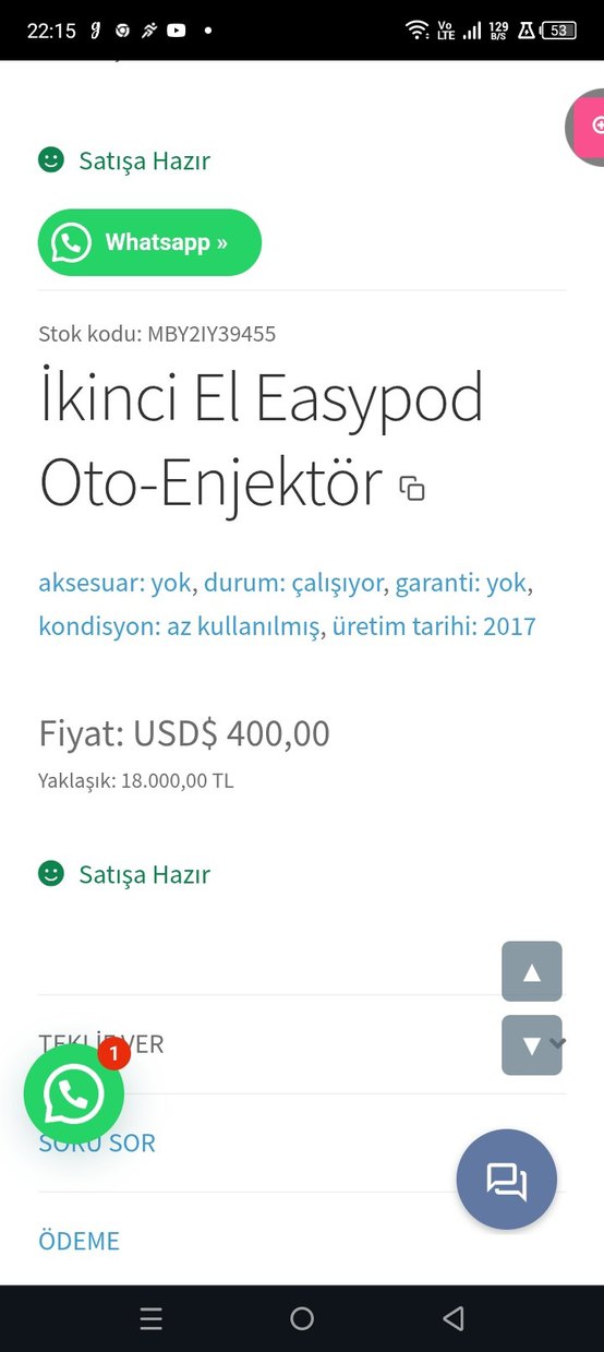 easypod oto enjektör piyasada 400 dolar - Görsel 5