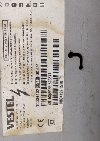 Gri CRT Monitör Vestel renkli televizyon - Görsel 2