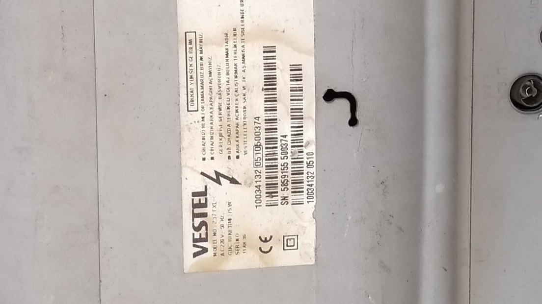 Gri CRT Monitör Vestel renkli televizyon - Görsel 3