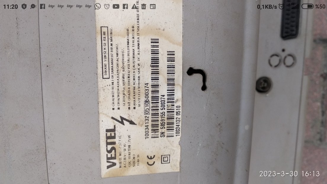 Gri CRT Monitör Vestel renkli televizyon - Görsel 2