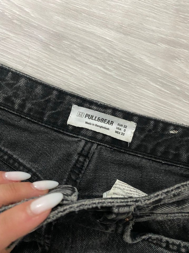 Gri Regular Fit Midi Denim Kadın Jean - Görsel 3