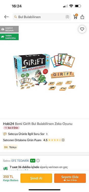 Bul bulabilirsen kutu oyunu