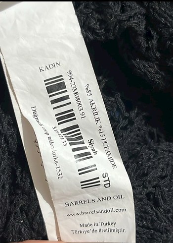 Siyah V Yaka Örgü Kadın Hırka - Görsel 4