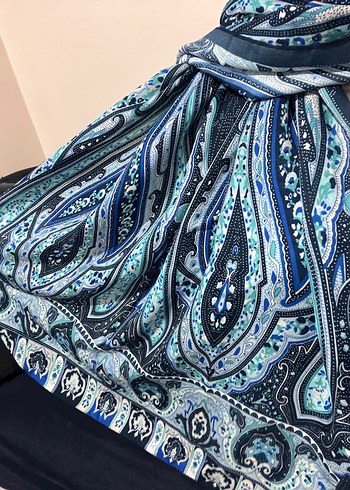 ETRO DESEN Mavi Kadın Şal - Görsel 4