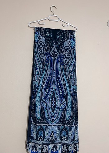 ETRO DESEN Mavi Kadın Şal - Görsel 2