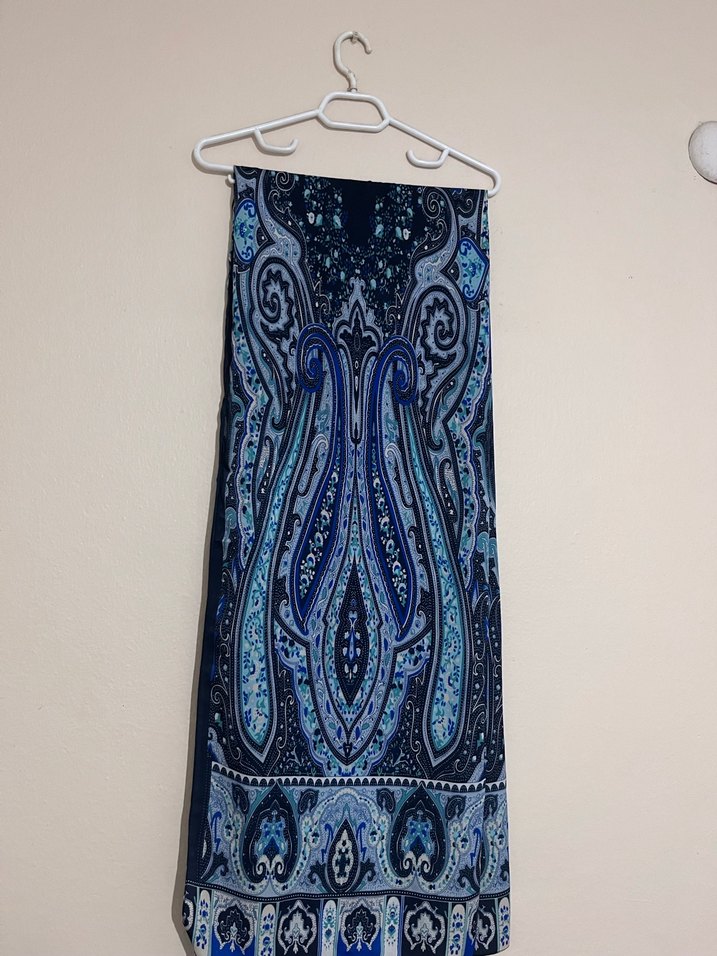 ETRO DESEN Mavi Kadın Şal - Görsel 2