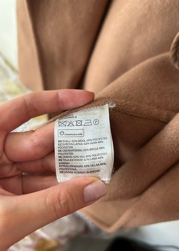 H&M Yünlü Kahverengi Kaban - Görsel 6