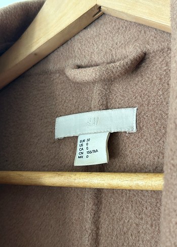 H&M Yünlü Kahverengi Kaban - Görsel 4