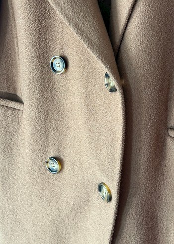 H&M Yünlü Kahverengi Kaban - Görsel 5