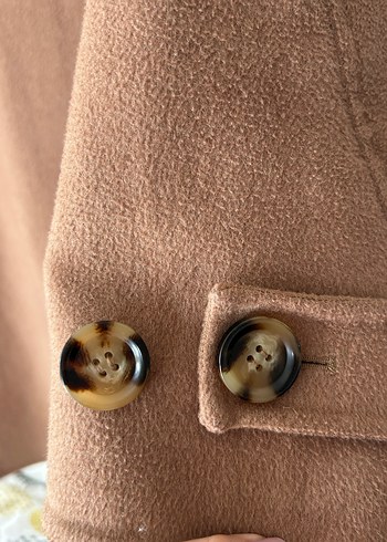 H&M Yünlü Kahverengi Kaban - Görsel 3