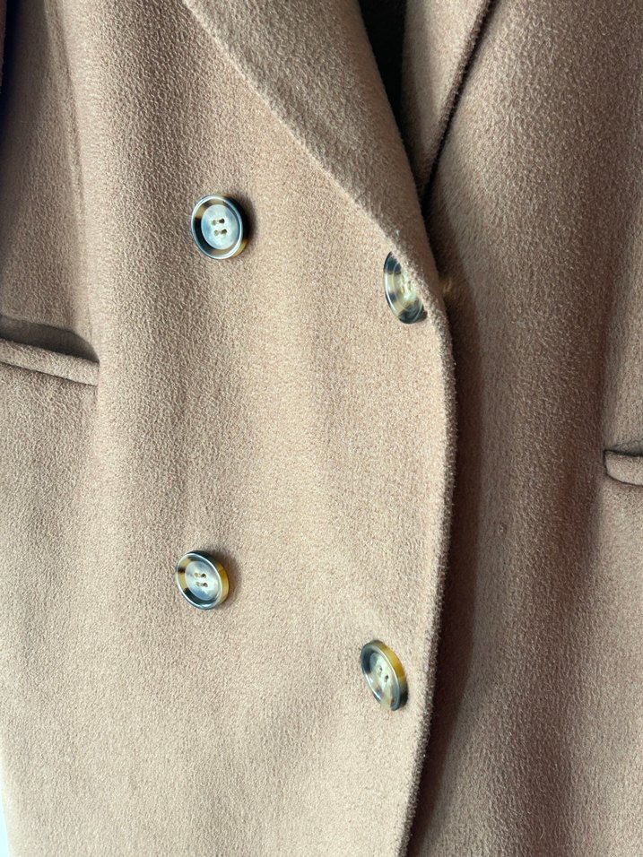 H&M Yünlü Kahverengi Kaban - Görsel 5