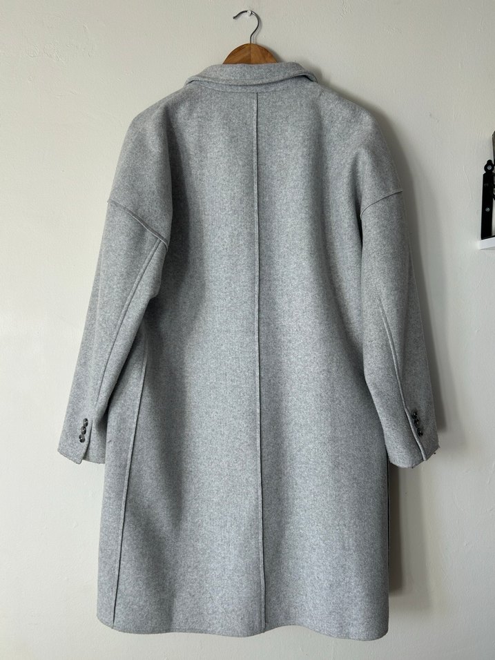 Esprit Gri Düğmeli Kaban - Görsel 2