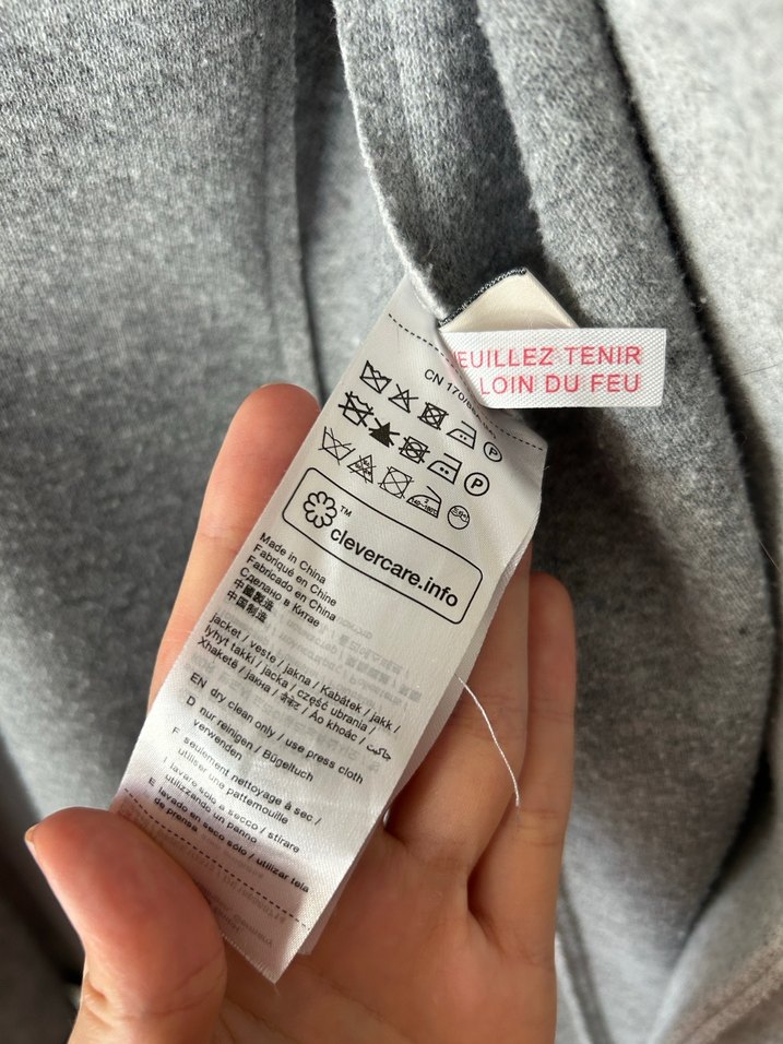 Esprit Gri Düğmeli Kaban - Görsel 5