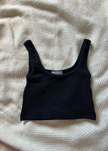 Happiness İstanbul Siyah Askılı Crop Top - Görsel 2