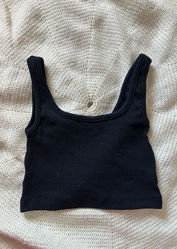 Happiness İstanbul Siyah Askılı Crop Top - Görsel 3