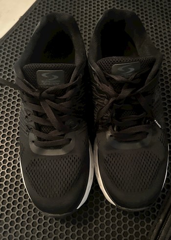 Siyah Bağcıklı Stiletto Topuklu Kadın Spor Ayakkabı - Görsel 2