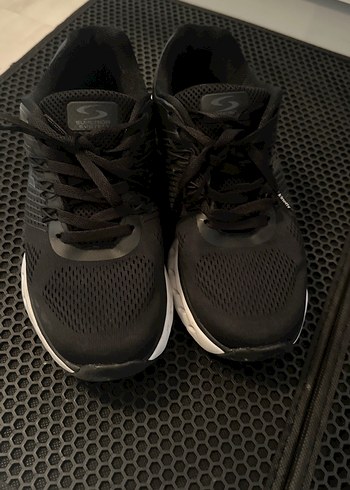 Siyah Bağcıklı Stiletto Topuklu Kadın Spor Ayakkabı - Görsel 3