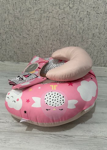Pembe Desenli Bebek Oturma Minderi Sırt Destek Yastığı - Görsel 5