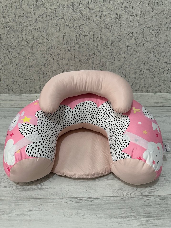 Pembe Desenli Bebek Oturma Minderi Sırt Destek Yastığı - Görsel 4