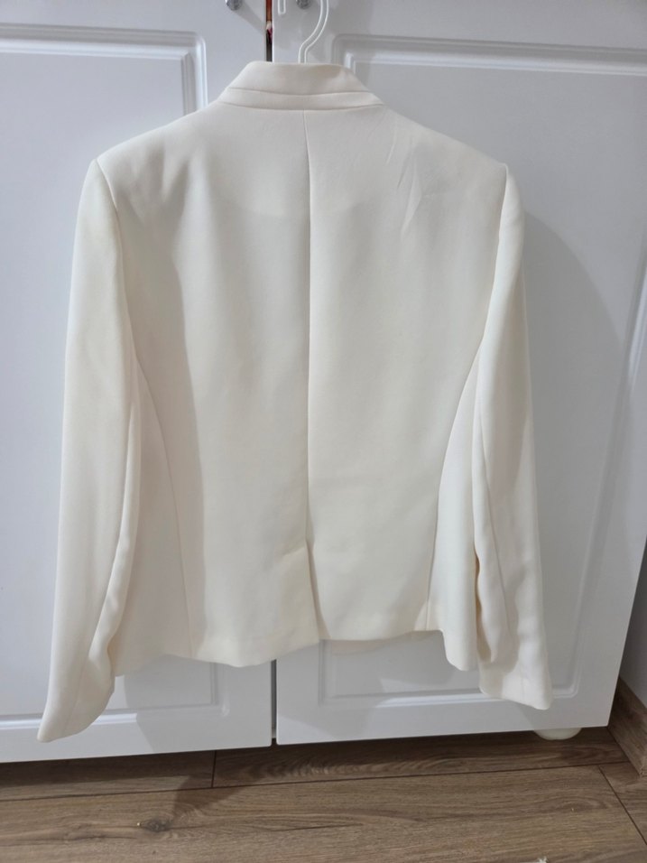 Beyaz Kadın Ofis Blazeri - Görsel 3