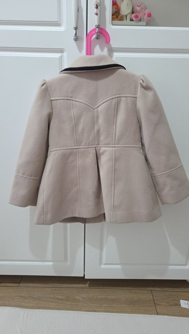 Kız Çocuk Bej Klasik Kesim çıtçıtlı Kaban 3-4 YAŞ - Görsel 2