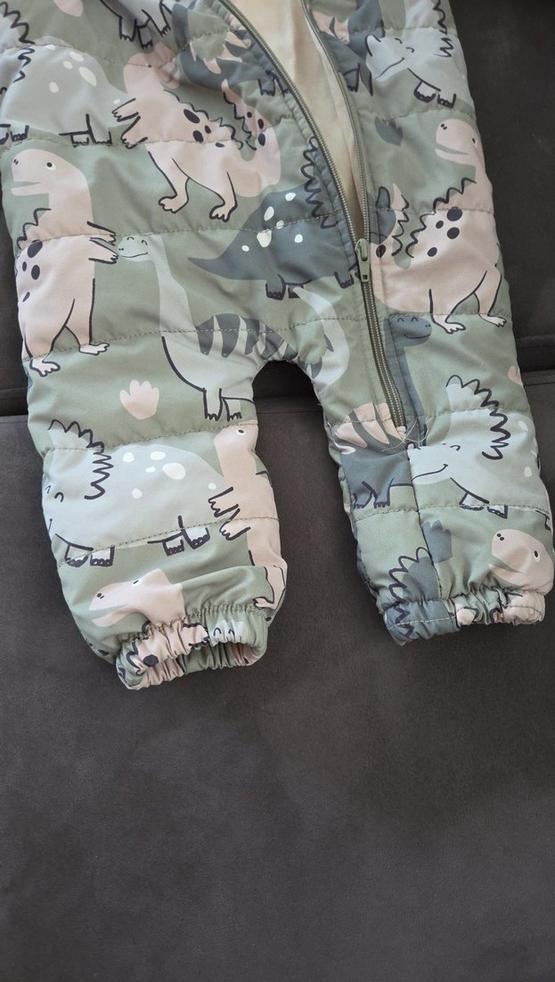 Peluş Kürklü Kamuflaj Desenli Bebek Tulumu - Görsel 5