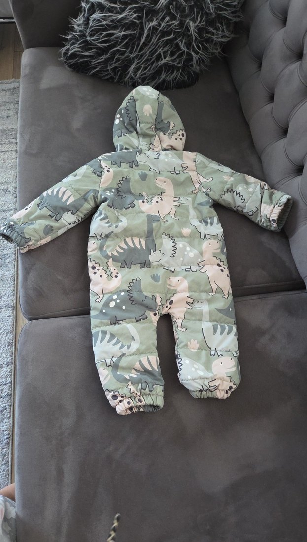 Peluş Kürklü Kamuflaj Desenli Bebek Tulumu - Görsel 3