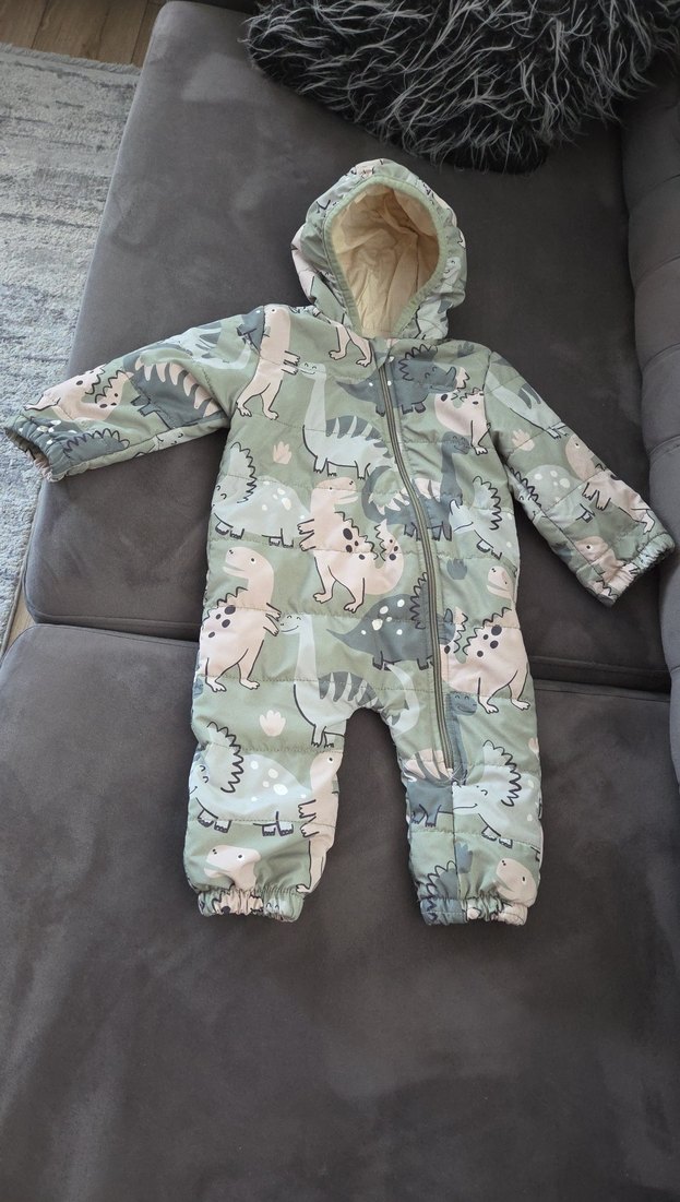 Peluş Kürklü Kamuflaj Desenli Bebek Tulumu - Görsel 2