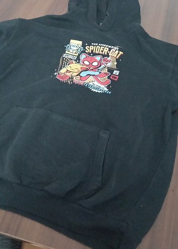 Siyah desenli Uzun Kollu Kadın Sweatshirt - Görsel 3