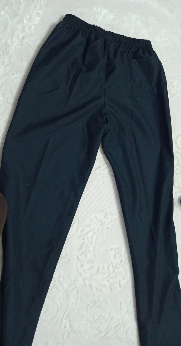 Lacivert Kadın Rahat Kesim Kumaş Pantolon - Görsel 3