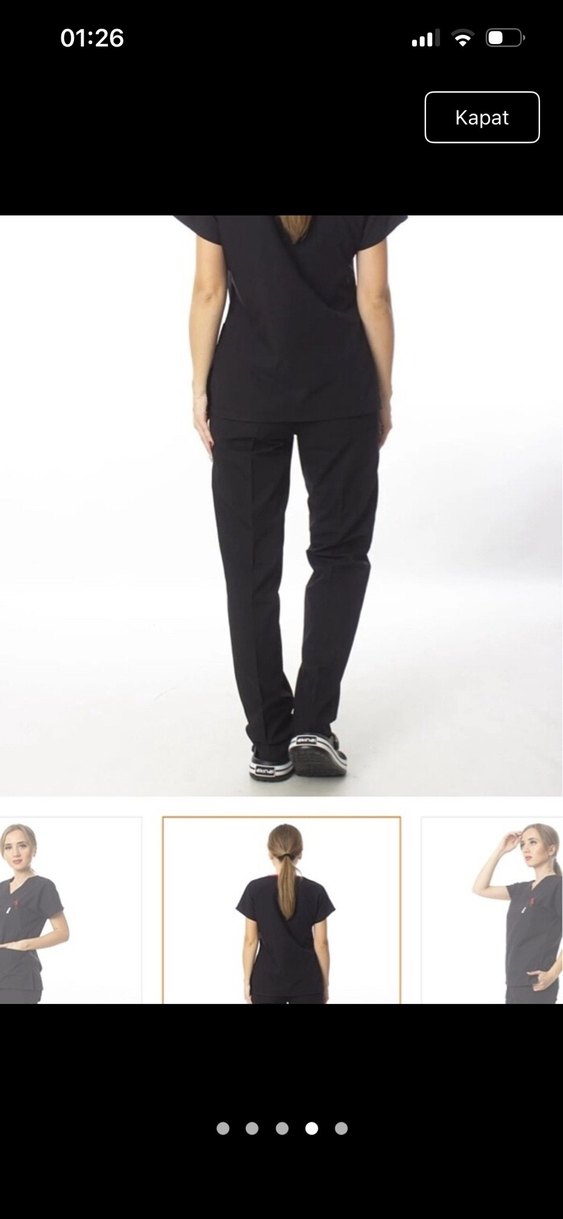 Simirna Siyah Leke Tutmaz Gabardin Pantolon - Görsel 3