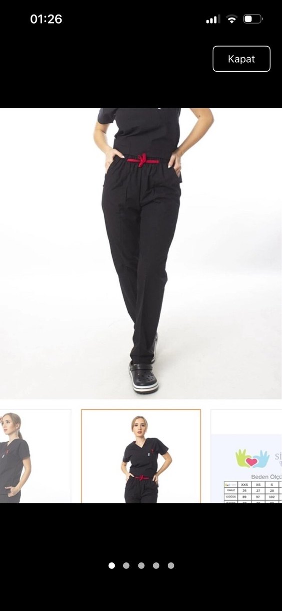 Simirna Siyah Leke Tutmaz Gabardin Pantolon - Görsel 2