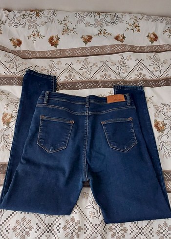 Lacivert Likralı Dar Paça Kadın Pantolon - Görsel 4