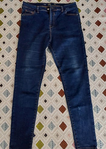 Lacivert Likralı Dar Paça Kadın Pantolon - Görsel 2