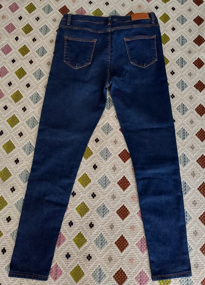 Lacivert Likralı Dar Paça Kadın Pantolon - Görsel 3