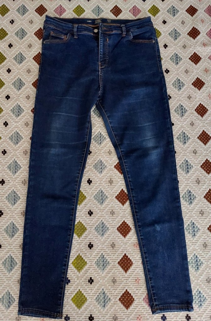 Lacivert Likralı Dar Paça Kadın Pantolon - Görsel 2