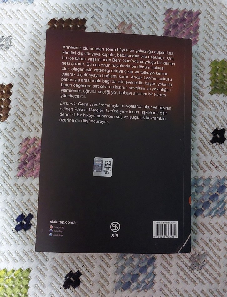 LEA - Pascal Mercier Roman - Görsel 2