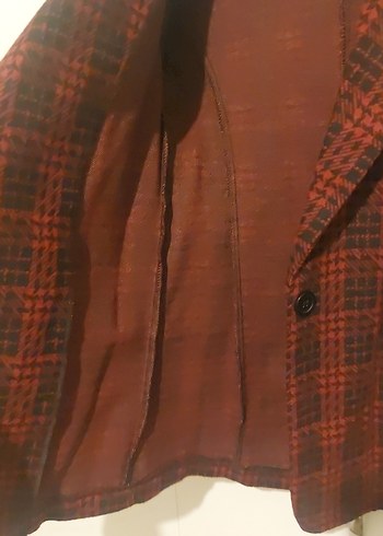 s Beden Bordo Düğmeli Kadın Blazer Ceket