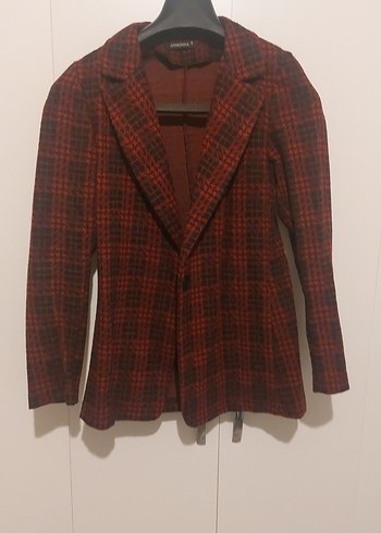 Bordo Düğmeli Kadın Blazer Ceket