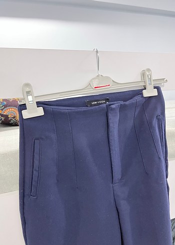 Lacivert Kadın Kumaş Pantolon - Görsel 3