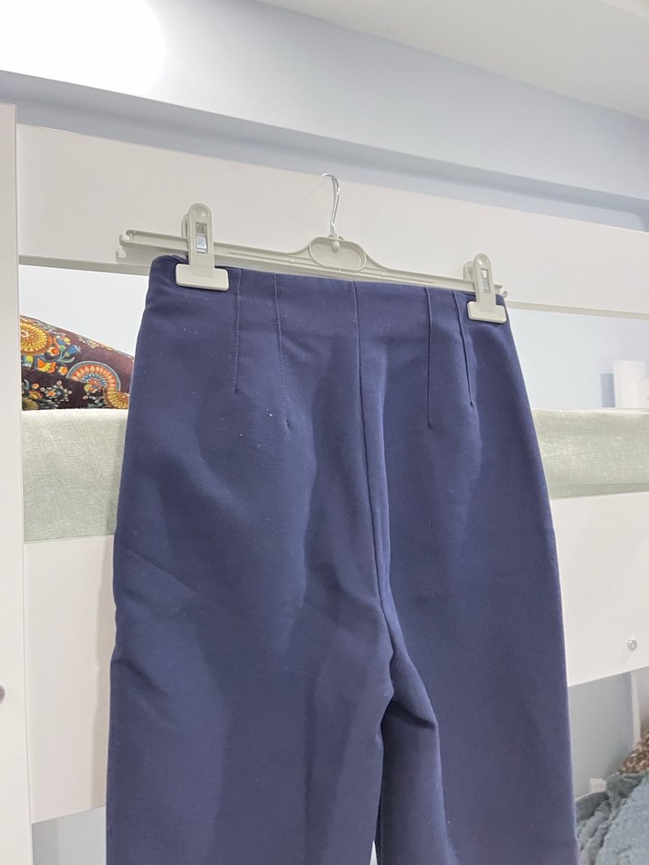 Lacivert Kadın Kumaş Pantolon - Görsel 5
