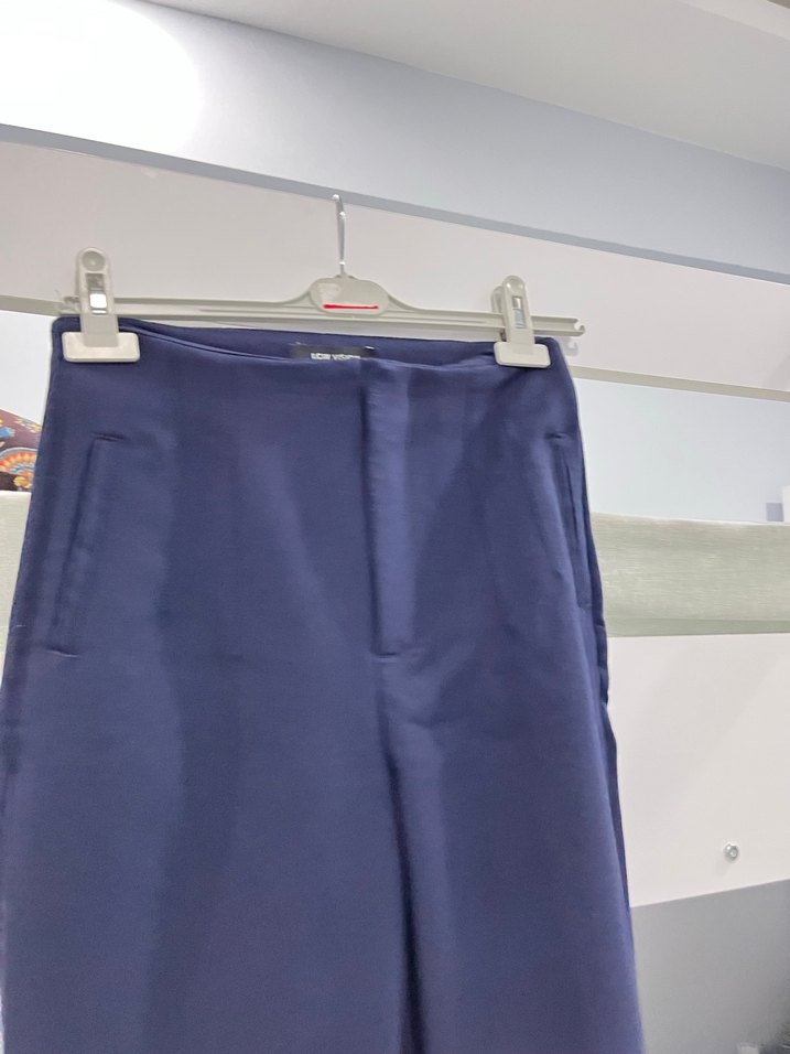 Lacivert Kadın Kumaş Pantolon - Görsel 2