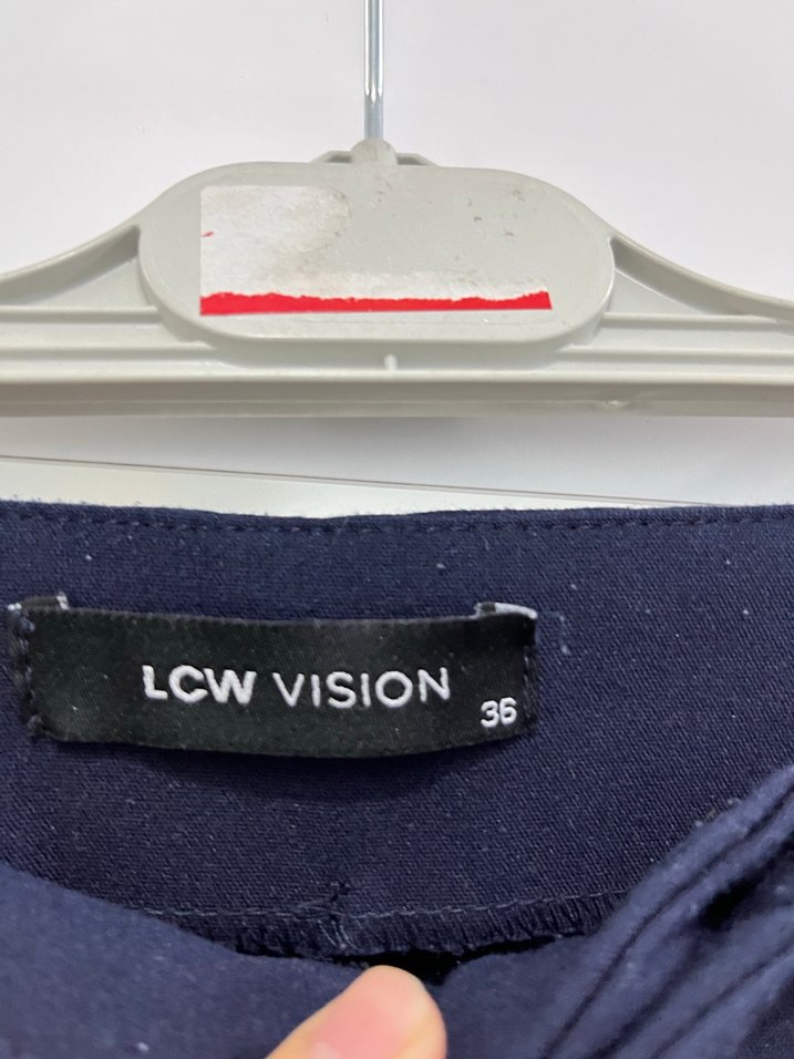 Lacivert Kadın Kumaş Pantolon - Görsel 4