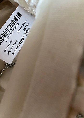 Beden mavi Renk Zara marka orijinal yeni sezon Boncuk İşlemeli Clutch Çanta