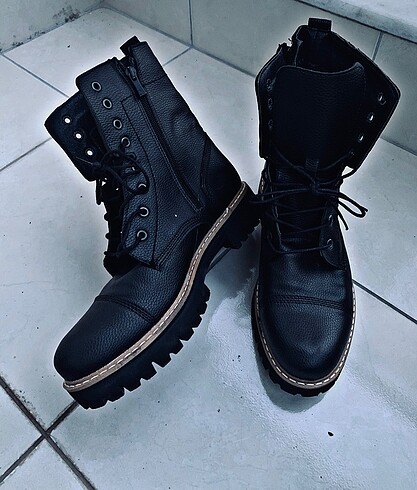 Kışlık yağmurluk fermuarlı siyah bot unisex