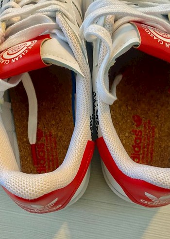 Renkli Baskılı Beyaz Bağcıklı Sneaker - Görsel 4