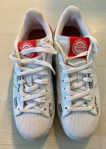 Renkli Baskılı Beyaz Bağcıklı Sneaker - Görsel 2