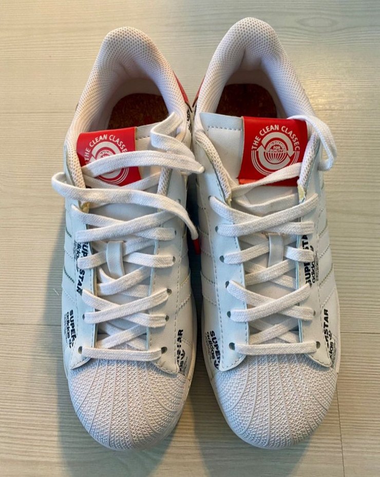 Renkli Baskılı Beyaz Bağcıklı Sneaker - Görsel 2